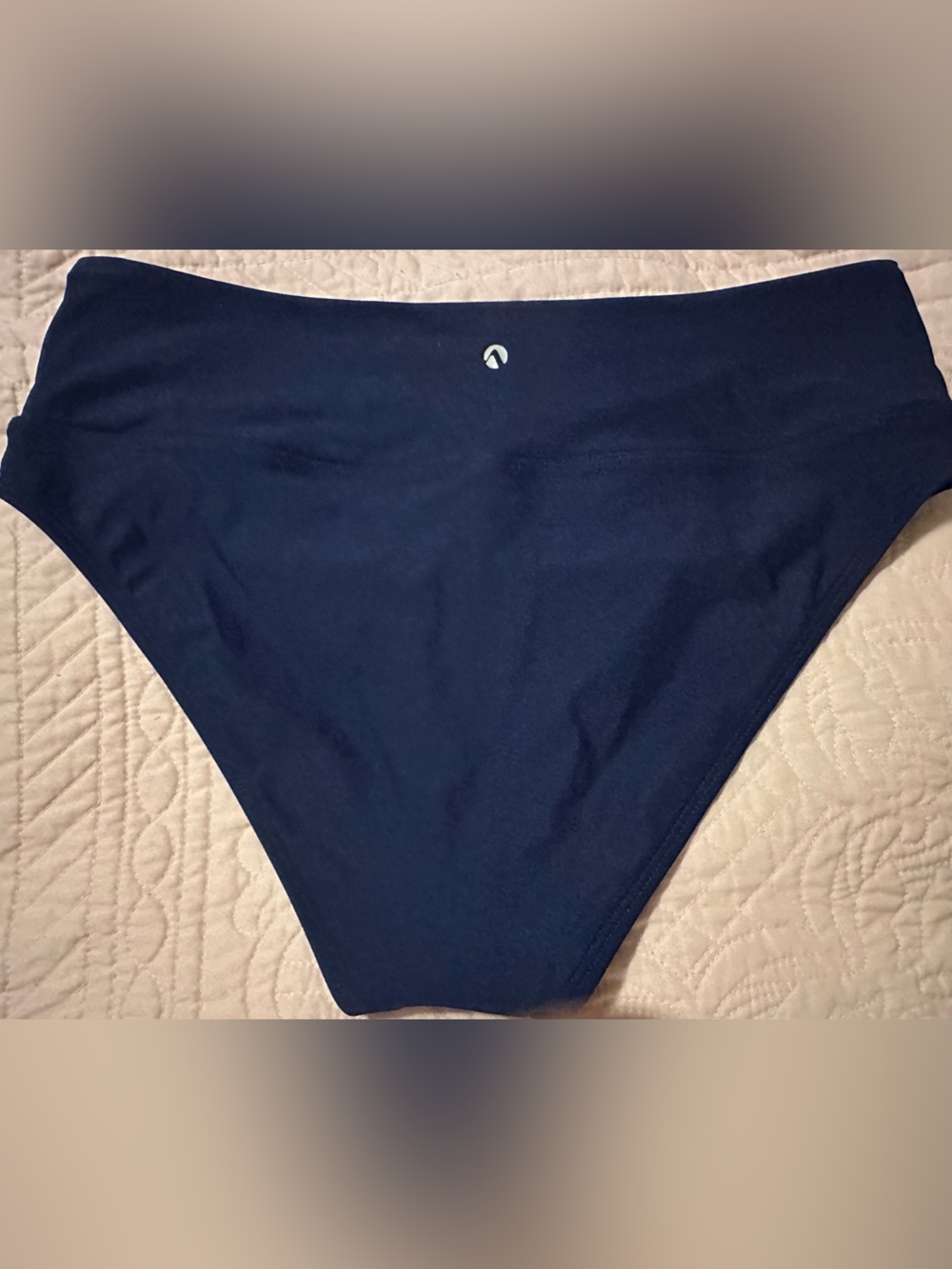 next Navy High-Waist Swim Bottoms